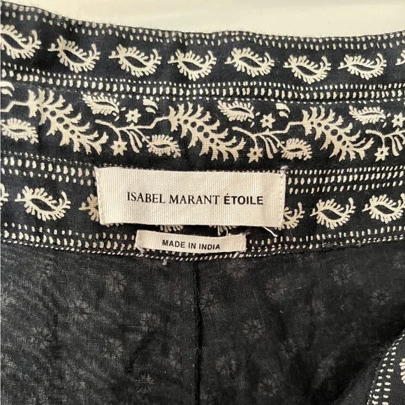 ❤️ ISABEL MARANT ETOILE LOLI BANDANA BOHEMIAN DRAWSTRING CASUAL COTTON PANTS - Picture 2 of 15
